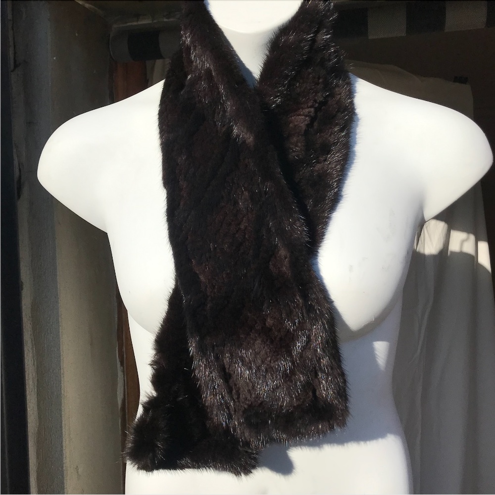 J. Mendel Braided Mink Scarf